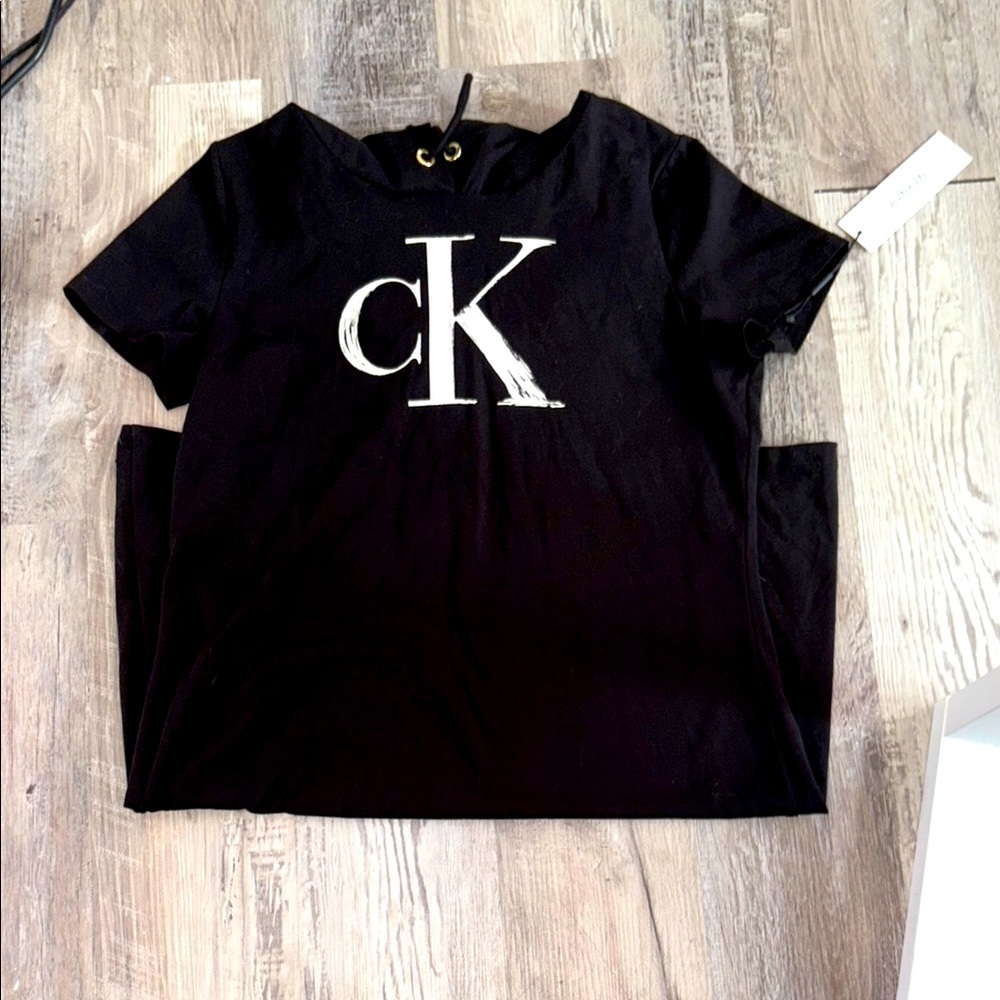 Calvin Klein Black Short Sleeve Tee Classic Casual